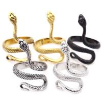 Titantium Steel prst prsten, Titanium ocel, Had, různé velikosti pro výběr & pro muže & černat, více barev na výběr, 30x18mm, Prodáno By PC