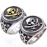 Titanium Steel Finger Ring, plated, different size for choice & for man & blacken, more colors for choice, 18x18mm, Sold By PC
