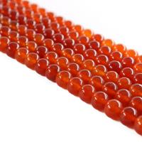 gefärbter Marmor Perle, poliert, verschiedene Größen vorhanden, achat-rot, verkauft per ca. 15 ZollInch Strang
