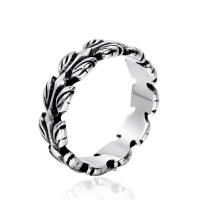 Titanium Steel Finger Ring, different size for choice & blacken, original color, Sold By PC