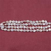 Tlačítko kultivované sladkovodní Pearl Beads, DIY, bílý, 12-13mm, Prodáno za Cca 20 cm Strand
