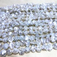 Perles nacres baroques de culture d'eau douce , perle d'eau douce cultivée, DIY, blanc, 8-9mm, Vendu par Environ 14-15 pouce brin