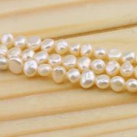 Barock kultivierten Süßwassersee Perlen, Natürliche kultivierte Süßwasserperlen, natürlich, weiß, Klasse AA, 4-5mm, Bohrung:ca. 0.8mm, verkauft per 15 ZollInch Strang