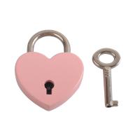 Tibetan Style Bag Lock, Heart, more colors for choice, nickel, lead & cadmium free, 25x33mm, Sold By PC