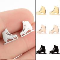 Stainless Steel Stud Earrings 304 Stainless Steel Shoes Vacuum Ion Plating fashion jewelry & for woman Sold By Pair
