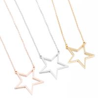 Stainless Steel Jewelry Necklace 304 Stainless Steel Star Vacuum Ion Plating fashion jewelry & for woman Length 45 cm Sold By PC