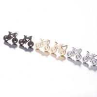 Stainless Steel Stud Earrings 304 Stainless Steel Bike Vacuum Ion Plating fashion jewelry & for woman Sold By Pair