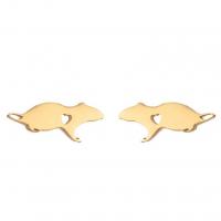 Stainless Steel Stud Earrings 304 Stainless Steel Mouse Vacuum Ion Plating fashion jewelry & for woman Sold By Pair