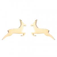 Stainless Steel Stud Earrings 304 Stainless Steel Deer Vacuum Ion Plating fashion jewelry & for woman Sold By Pair