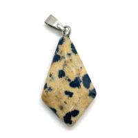 Gemstone Pendants Jewelry, Natural Stone, Rhombus, Unisex, more colors for choice, 15x29mm, Sold By PC