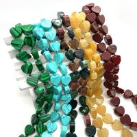 Natural Gemstone Necklace, Natural Stone, Heart, Unisex, more colors for choice, 10mm, Length:Approx 38 cm, Sold By PC
