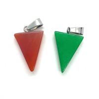 Gemstone Pendants Jewelry Natural Stone Triangle & Unisex Sold By PC