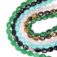 Gemstone Jewelry Beads, Natural Stone, Oval, DIY, more colors for choice, 10x14x5mm, Sold Per Approx 38 cm Strand