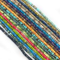 Perles bijoux en pierres gemmes, Pierre naturelle, Plat rond, DIY & différents matériaux pour le choix, plus de couleurs à choisir, 4x6mm, Vendu par Environ 38 cm brin
