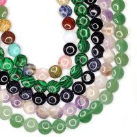 Perles bijoux en pierres gemmes, Pierre naturelle, Plat rond, DIY & différents matériaux pour le choix, plus de couleurs à choisir, 12x6mm, Vendu par Environ 38 cm brin