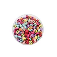 Akryl smycken pärlor, Känslor, DIY & emalj, fler färger för val, 4x7mm, Ca 3600PC/Bag, Säljs av Bag