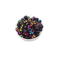 Malede akryl perler, Skull, du kan DIY, blandede farver, 8x10mm, Hole:Ca. 1.8mm, Ca. 1350pc'er/Bag, Solgt af Bag