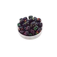 Malede akryl perler, Følelser, du kan DIY, blandede farver, 10x12mm, Hole:Ca. 5mm, Ca. 21pc'er/Bag, Solgt af Bag