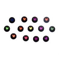 Spray Painted Acrylic Beads Heart DIY mixed colors Approx Sold By Bag