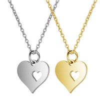 Stainless Steel Jewelry Necklace 304 Stainless Steel Heart Vacuum Ion Plating fashion jewelry & for woman Sold Per Approx 15.75 Inch Strand
