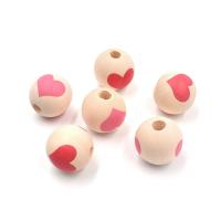 Perles en bois, DIY, plus de couleurs à choisir, 16mm, Trou:Environ 4mm, Vendu par PC