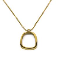 Titanium Steel Necklace gold color plated fashion jewelry & for woman gold Length 65 cm Sold By PC