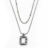 Titanium Steel Necklace, plated, fashion jewelry & for woman, more colors for choice, 13x17mm, Length:52 cm, Sold By PC