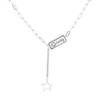 925 Sterling Silver Necklaces polished fashion jewelry & for woman 450mm Sold By PC