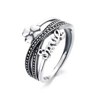 Sterling Silver Nakit Finger Ring, 925 Sterling Silver, uglađen, Podesiva & višeslojni & za žene, Prodano By PC