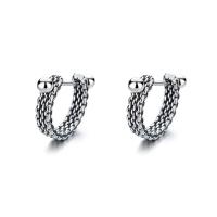 925 Boucles d’oreilles Sterling Silver Drop & Dangle, Argent sterling 925, poli, bijoux de mode & pour femme, 12mm, Vendu par paire