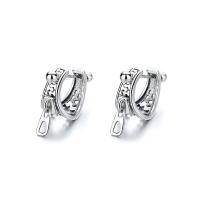 925 Sterling Silver Drop -øreringe, 925 Sterling Sølv, poleret, mode smykker & for kvinde, 17mm, Solgt af par