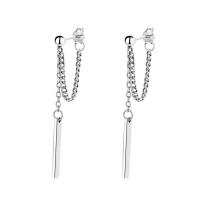 925 Sterling Silver Drop &  Dangle Earrings polished fashion jewelry & for woman 40mm Sold By Pair