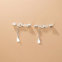 925 Sterling Silver Lobster Claw Cord Clasp, DIY, silver color, Inner Diameter:Approx 3mm, Length:Approx 2.8 mm, Sold By PC