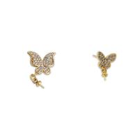 Brass Earring Drop Component 18K gold plated DIY Sold By PC