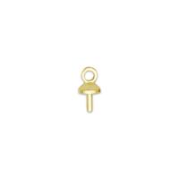 Brass Peg Bail 18K gold plated DIY Sold By Bag