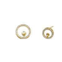 Brass Earring Stud Component, 18K gold plated, different styles for choice & micro pave cubic zirconia, Sold By PC