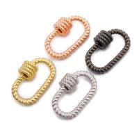 Tibetan Style Carabiner Key Ring, plated, more colors for choice, nickel, lead & cadmium free, 29x18mm, 10PCs/Bag, Sold By Bag