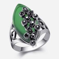 Resin Finger Ring Zinc Alloy with Resin fashion jewelry & for woman & with rhinestone nickel lead & cadmium free 31mm Sold By PC