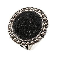 Vještački dijamant Ring Finger, Cink Alloy, starinski srebrne boje pozlaćen, modni nakit & različite veličine za izbor & za žene & s Rhinestone, nikal, olovo i kadmij besplatno, 22.30mm, Prodano By PC