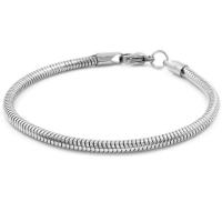 Stainless Steel Jewelry Bracelet, 316L Stainless Steel, Unisex, original color, 3mm, Length:Approx 19-20 cm, Sold By PC