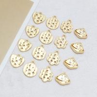 Cubic Zirconia Micro Pave Brass Pendant real gold plated DIY & micro pave cubic zirconia nickel lead & cadmium free Sold By PC