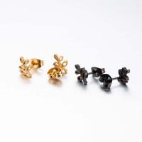 Stainless Steel Stud Earrings 304 Stainless Steel Tree Vacuum Ion Plating fashion jewelry & for woman Sold By Pair