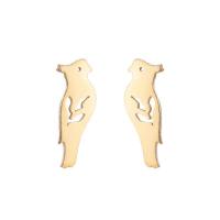Stainless Steel Stud Earrings 304 Stainless Steel Parrot Vacuum Ion Plating fashion jewelry & for woman Sold By Pair