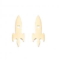 Stainless Steel Stud Earrings 304 Stainless Steel Rocket Vacuum Ion Plating fashion jewelry & for woman Sold By Pair