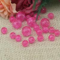 Acrylic Jewelry Beads Round DIY & crackle Sold By Bag
