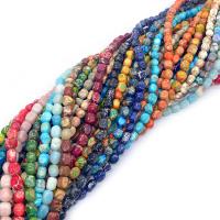 Perles bijoux en pierres gemmes, Jaspe d'impression, DIY, plus de couleurs à choisir, 5x7mm, Vendu par Environ 38 cm brin