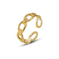 Titan Edelstahl Ringe, Titanstahl, für Frau & hohl, goldfarben, 5mm, Größe:6, verkauft von PC