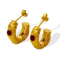 チタン鋼のイヤリング, チタン鋼, とともに キュービックジルコニア, 女性用, 無色, 7x18mm, 売り手 ペア