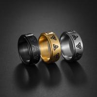 Пальцевидное Кольцо Титановой Стали, титан, ювелирные изделия моды & Мужская & разный размер для выбора, Много цветов для выбора, 8x2.30mm, продается PC