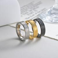Titanium Steel Finger Ring, fashion jewelry & Unisex & different size for choice, more colors for choice, 6x2mm, Sold By PC